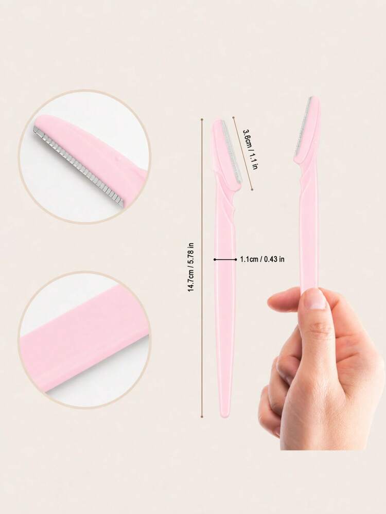 Pink Eyebrow Razor Set (Pack of 12)