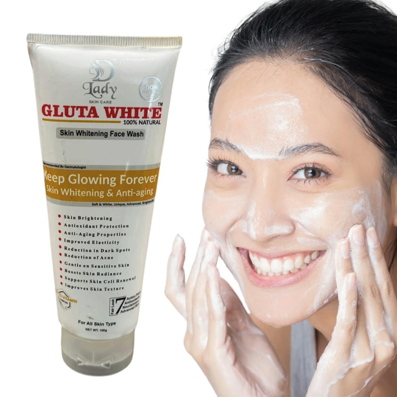 DLady Gluta White Face Wash